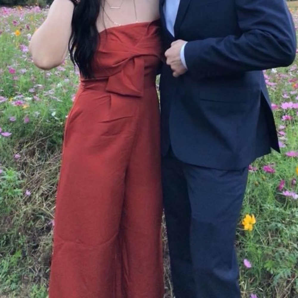 Burnt orange jumpsuit